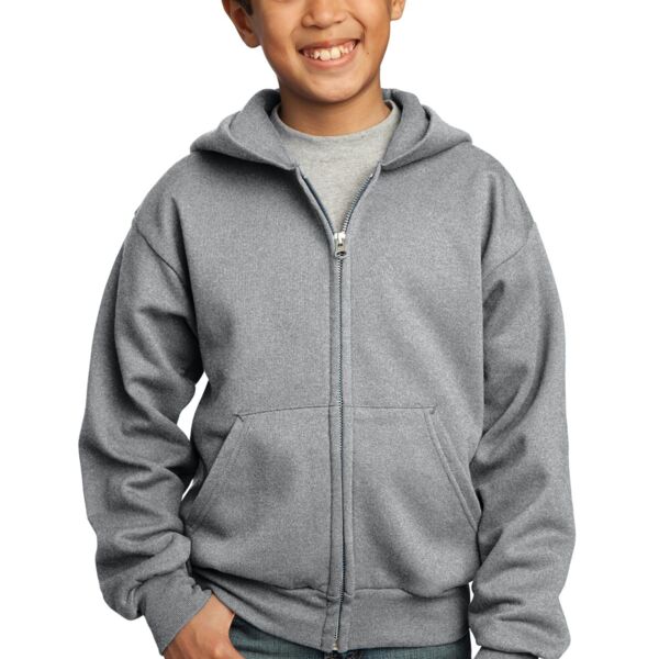 Youth Fleece Full Zip Hooded Sweatshirt Thumbnail