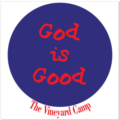 Vineyard Camp God is Good Vinyl Sticker 2.5" X 2.5" Thumbnail