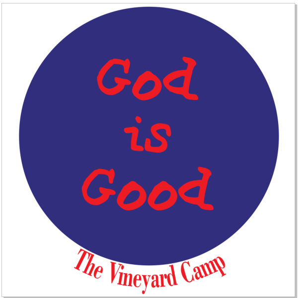 Vineyard Camp God is Good Vinyl Sticker 2.5" X 2.5" Thumbnail