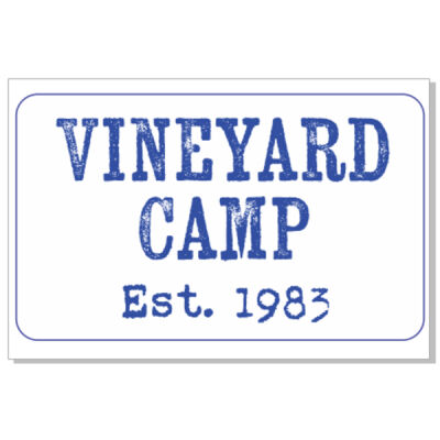 Vintage Vineyard Camp Vinyl Sticker 3" X 2" Thumbnail