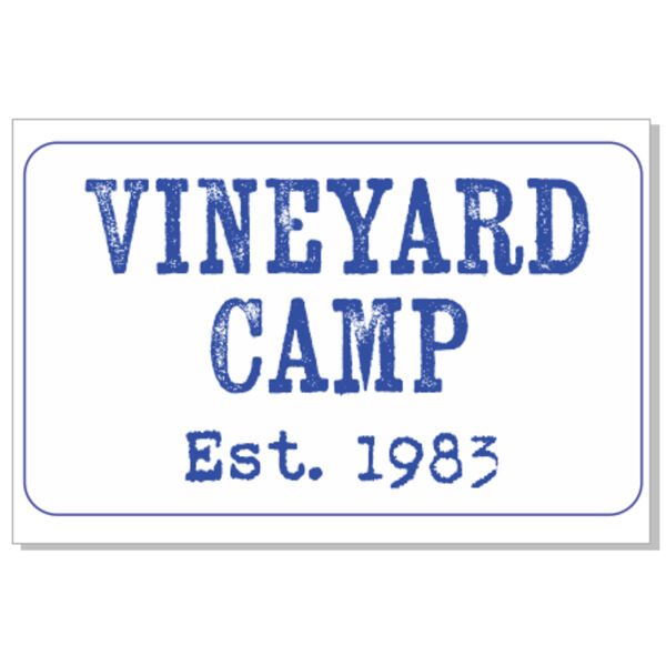 Vintage Vineyard Camp Vinyl Sticker 3" X 2" Thumbnail