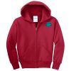 Youth Fleece Full Zip Hooded Sweatshirt Thumbnail