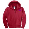 Youth Fleece Full Zip Hooded Sweatshirt Thumbnail