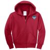 Youth Fleece Full Zip Hooded Sweatshirt Thumbnail