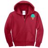 Youth Fleece Full Zip Hooded Sweatshirt Thumbnail