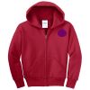 Youth Fleece Full Zip Hooded Sweatshirt Thumbnail