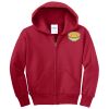 Youth Fleece Full Zip Hooded Sweatshirt Thumbnail