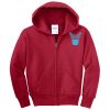 Youth Fleece Full Zip Hooded Sweatshirt Thumbnail