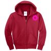 Youth Fleece Full Zip Hooded Sweatshirt Thumbnail