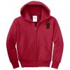 Youth Fleece Full Zip Hooded Sweatshirt Thumbnail